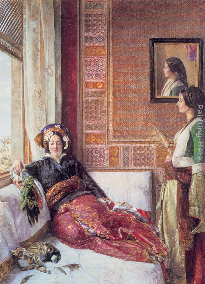 Harem Life in Constantinople painting - John Frederick Lewis Harem Life in Constantinople art painting